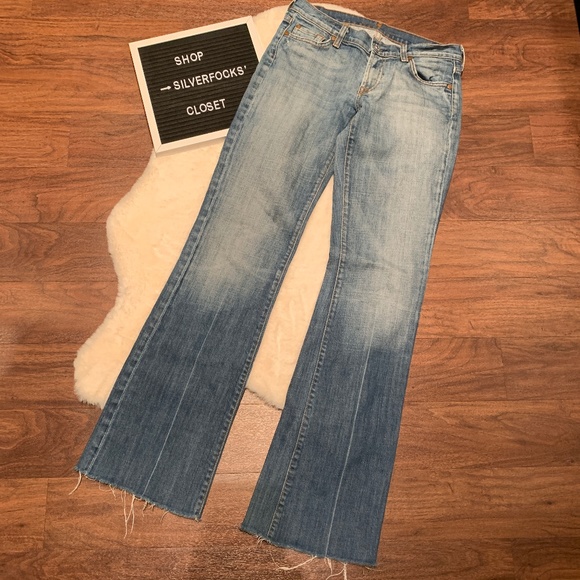 7 For All Mankind Long Bootcut Jean Size 28 - Picture 3 of 7